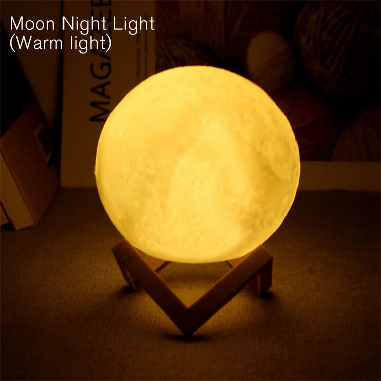 Galaxy Moon Night Light