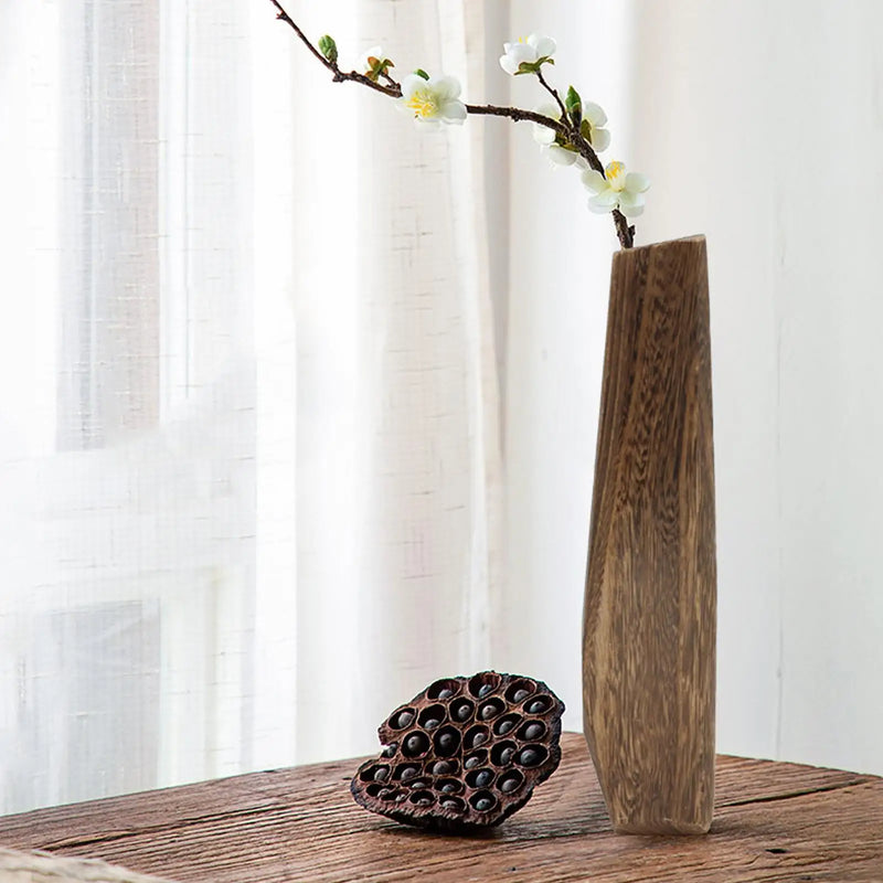 Wooden Flower Vase