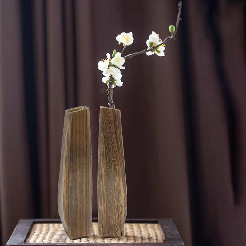 Wooden Flower Vase