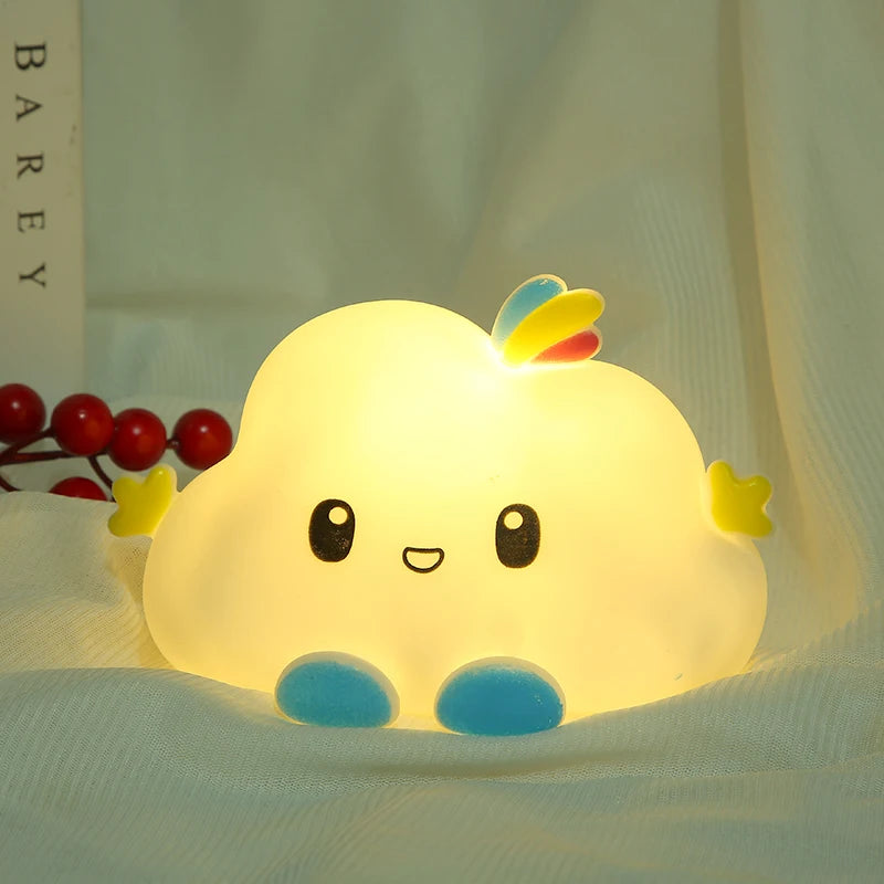 Creative festive decor ambiance light desktop decoration Cloud nightlight Bedroom bed light with sleeping light cartoon nightlig