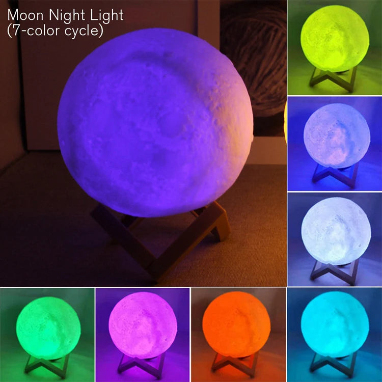 Galaxy Moon Night Light