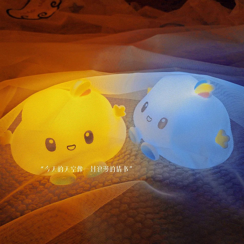 Creative festive decor ambiance light desktop decoration Cloud nightlight Bedroom bed light with sleeping light cartoon nightlig