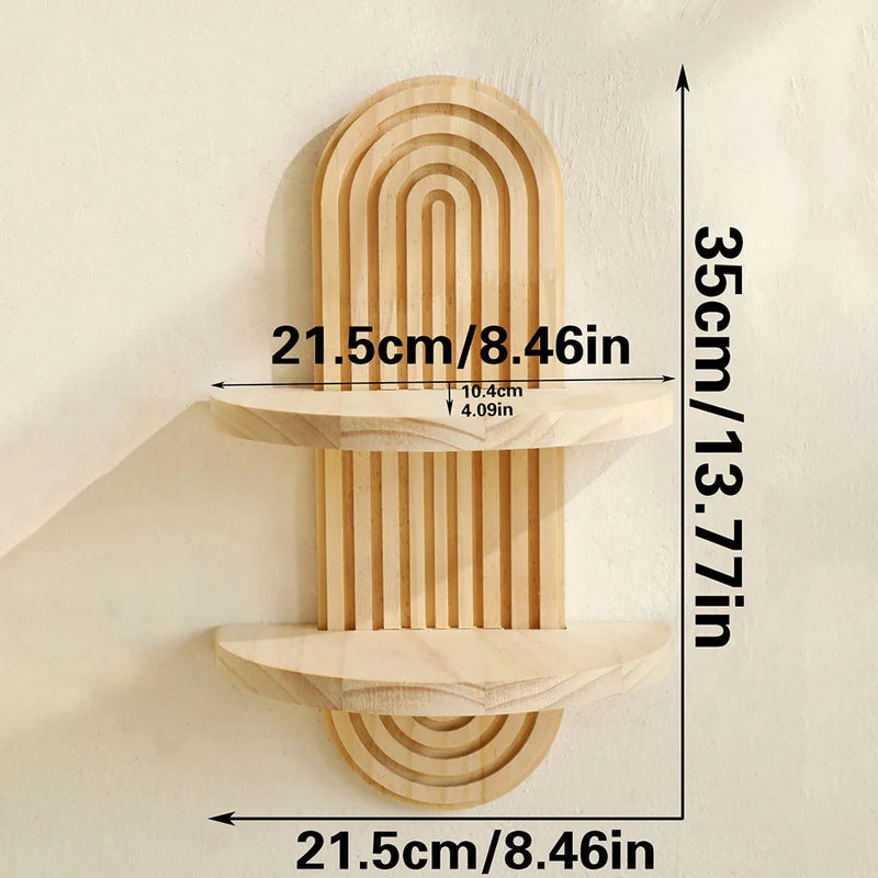 Boho Wooden Wall Shelves